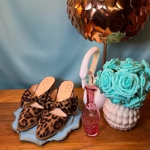 ❤️Anthropologie Ccocci Vivian Leopard Print Mule Slides Size 5.5❤️